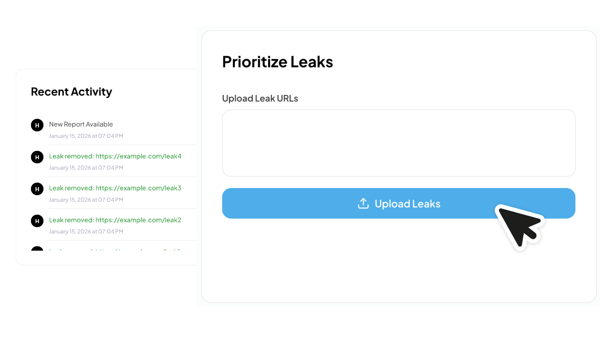 Hiddn dashboard showing real-time progress tracking